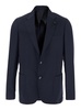 Blue Jacket With Classic Lapels And Chest Pocket In Virgin Wool Man