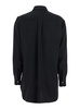 Black Shirt With Classic Collar In Tech Fabric Woman
