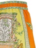 'Monte' Multicolor Shorts With Elastic Waist And Graphic Print In Linen Woman