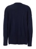 Blue Oversize Crewneck T-Shirt With Dropped Shoulders In Cotton Woman