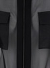 'Zaffiro' Black Jacket With Puffed Sleeves And Drawstring Waist In Silk Woman