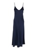 Blue Dress With Thin Straps In Fabric Woman