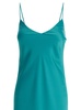 Light Blue Slip Dress With V Neckline In Satin Woman