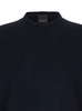 Dark Blue Crewneck Sweater In Merino Wool And Silk Blend Man