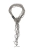 'Ismaele' Grey Necklace With All-Over Metallic Beads In Brass Woman