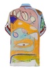 'La Charrasca' Multicolor Shirt With All-Over Printed Motif In Silk Woman