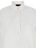 White Shirt With Buttons In Cotton Blend Woman