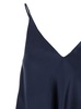 'Etienne' Blue Top With Thin Straps And V-Neck In Silk Woman