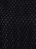 Black Crewneck Long Dress With Fishnet Design And Matching Underdress In Cotton Woman