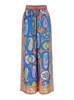 'Luis' Multicolor Pants With All-Over Graphic Print In Silk Woman