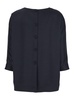 Blue Blouse With Three-Quarter Sleeves In Satin Woman