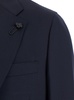 Blue Jacket With Classic Lapels And Chest Pocket In Virgin Wool Man