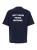 Blue Crewneck T-Shirt With Slogan Print On The Front And Back In Cotton Man