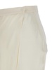'Ambra' White Skirt With Wrap Design In Silk Blend Woman