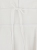 White Dress With V-Neck And Flared Skirt In Tech Fabric Woman