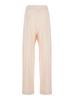 Pink Pants With Elastic Waist And Pences In Viscose Blend Woman