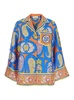 'Luis' Multicolor Shirt With All-Over Printed Motif In Silk Woman