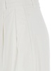 White Pants With Pences In Cotton Blend Stretch Woman