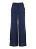 Blue Wide Leg Pants In Techno Fabric Woman