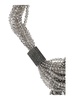 'Ismaele' Grey Necklace With All-Over Metallic Beads In Brass Woman