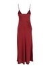 Bordeaux Dress With Thin Straps In Fabric Woman