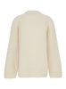 'Klarina Ann' White Crewneck Sweater In Wool Woman