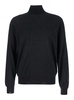 Black Turtleneck With Long Sleeves In Wool Man