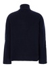 Blue High Neck Sweater In Cashmere Blend Woman