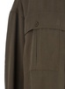 'Vania' Brown Shirt With Classic Collar In Viscose Woman
