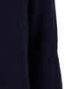 Blue High Neck Sweater In Cashmere Blend Woman