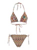 Multicolor Bikini With All-Over Print In Tech Fabricr Woman