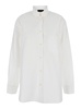White Shirt With Buttons In Cotton Blend Woman