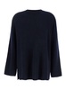 Blue Relaxed Crewneck Sweater In Cashmere Woman