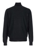 Black Turtleneck With Long Sleeves In Wool Man