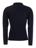 Black Polo Style Sweater With Classic Collar In Wool Woman