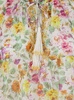 'Lara' Multicolor Short Dress With Ruched Sleeves And All-Over Floral Motif In Cotton And Silk Blend Woman