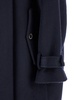 Blue Single-Breasted Long Coat With Scarf In Wool Blend Woman