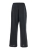 Black Pants With Elastic Waist With Drawstring In Virgin Wool Man