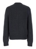 Grey Sweater with Equestrian Knight Jacquard Motif in Cashmere Man