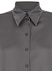 Grey Shirt With Pointed Collar In Silk Blend Woman