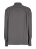 Grey Shirt With Pointed Collar In Silk Blend Woman