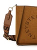 Beige Crossbody Bag With Front Ring Logo In Eco-leather Woman