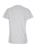 'Start' White Crewneck T-Shirt with Tonal Logo Lettering on the Front in Cotton Woman