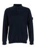 Stone Island Blue Polo Shirt With Removable Compass Logo Applied On The Sleeve In Virgin Wool Man