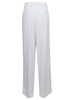 White Pants with Pressed Crease in Acetate Woman