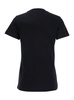'Start' Black Crewneck T-Shirt with Tonal Logo Lettering on the Front in Cotton Woman