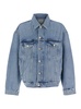 'stefano' Light Blue Jacket With Classic Collar In Denim Man