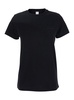 'Start' Black Crewneck T-Shirt with Tonal Logo Lettering on the Front in Cotton Woman