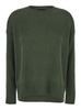 Dark Green Crewneck Sweater in Cashmere Woman