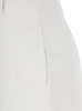 White Pants with Wide Leg in Linen Woman